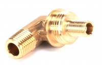 Imperial 1615 1/4in. NPT X 3/8-27 OVEN 90 DEGREES ORIFICE ELBOW (FITTING ONLY) BRASS FOR AN IR