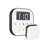 Mr. Steam Airtwh-Mb Airtempo Steam Shower Control In White With Matte Black