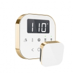 Mr. Steam Airtwh-Pb Airtempo Steam Shower Control In White With Polished Brass