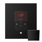 Mr. Steam Msitemposq-Mb Itempo Square Steam Shower Control In Matte Black With Polished Chrome Bezel